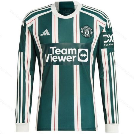 Pigūs Manchester United Away Long Sleeve Futbolo marškinėliai 23/24
