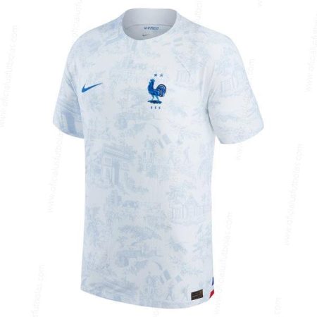 Pigūs Prancūzija Away Žaidėjo versija Futbolo marškinėliai 2022