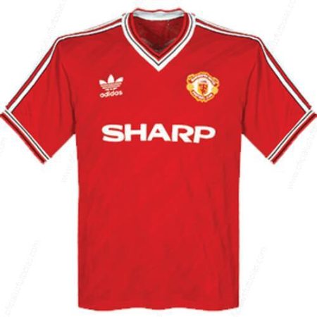 Pigūs Retro Manchester United Home Futbolo marškinėliai 1986